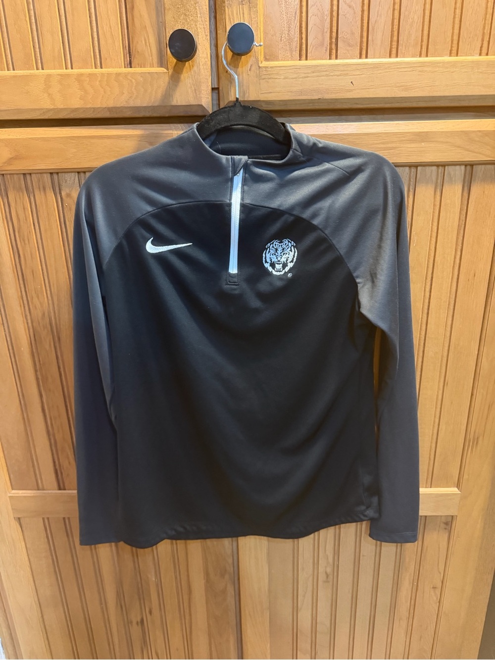 Nike Black Dri-FIT Slim Fit Top with White Logo